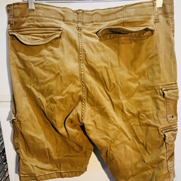 Iron Flex Ripstop Cargo Shorts Khaki Size 38 Utility Outdoor Workwear - Picture 4 of 6